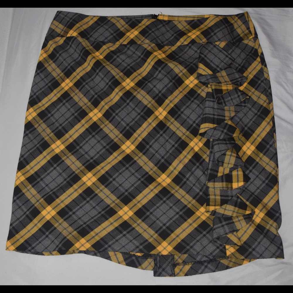 Ashley Stewart plaid pencil skirt